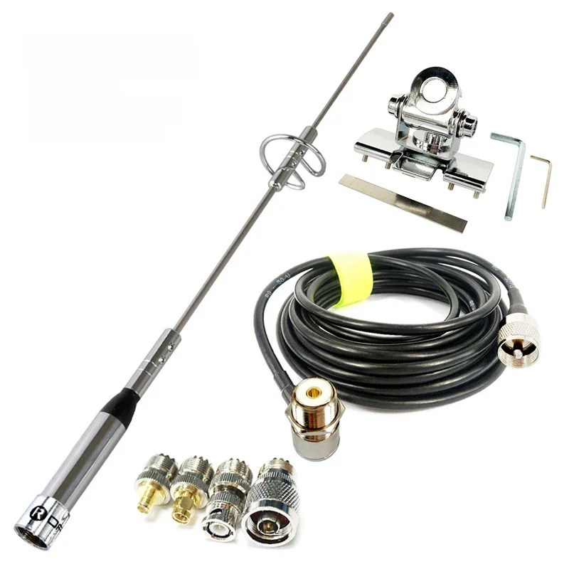 Dual Band Antena Suporte Clip Kit, cabo coaxial, rádio do carro, KT8900, KT-8900R, BJ-218, UV-25HX,