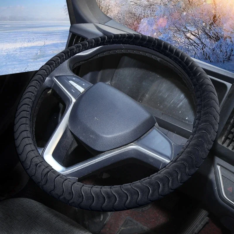 Ciepła pluszowa ciężarówka ciężarówka pokrowiec na kierownicę 38 40 42 45 47 50 CM dla SCANIA Volvo Benz MAN Renault DAF Isuzu Hino TATRA — zdjęcie 2