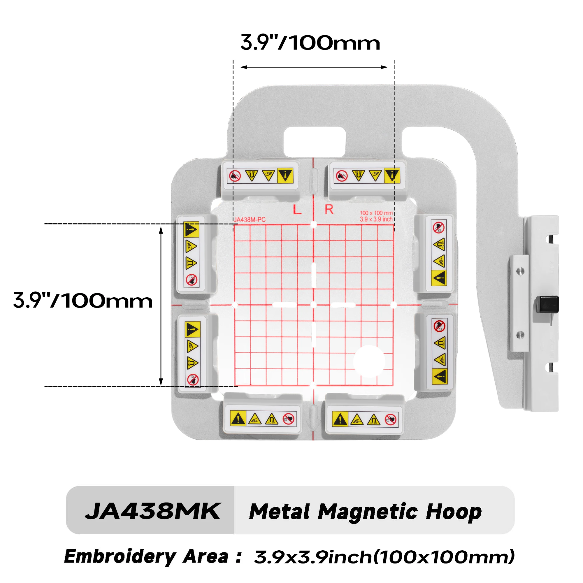 Strong Magnetic Embroidery Hoop SQ10b 100x100mm 3.9x3.9