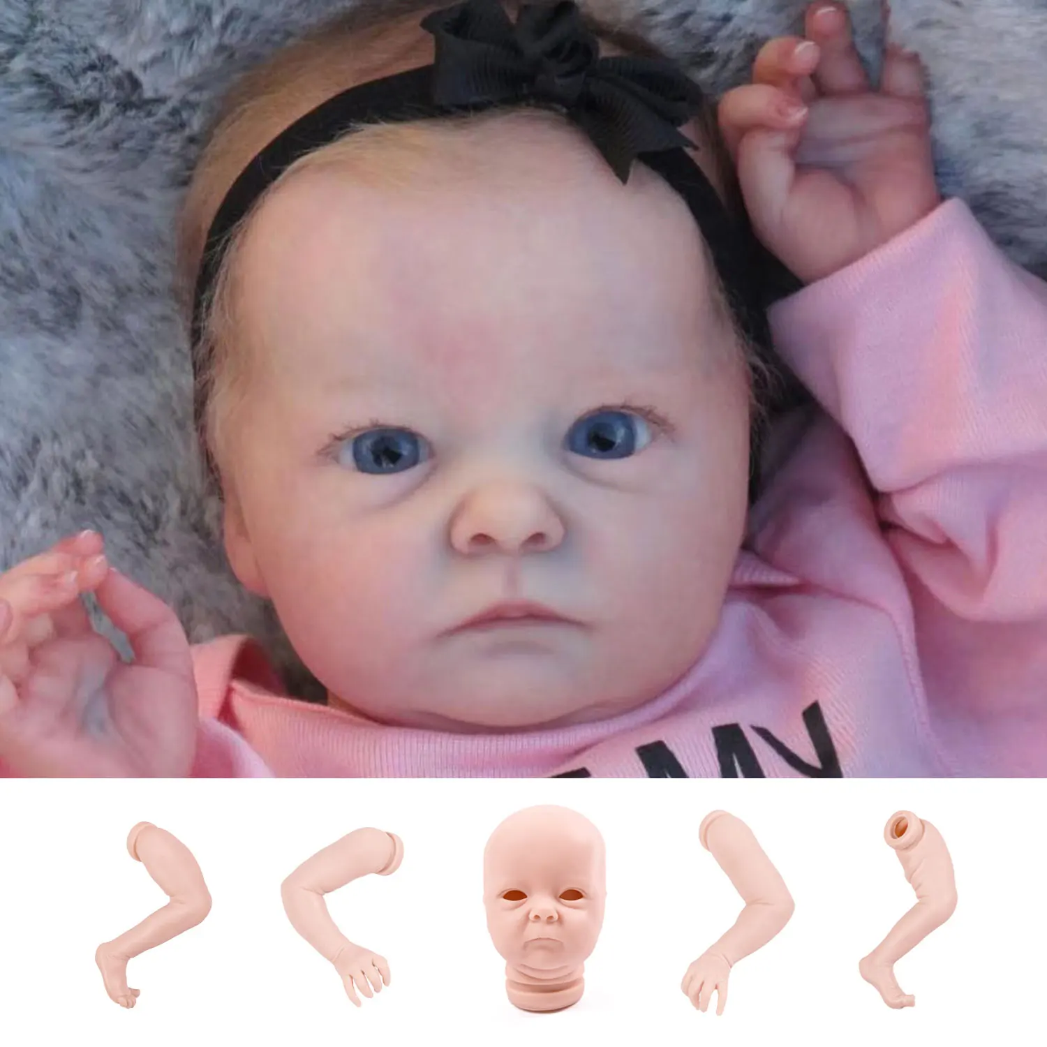 Witdiy  Tink 40 cm/15.75 inch new vinyl blank reborn doll baby unpainted kit/Give 2 gifts