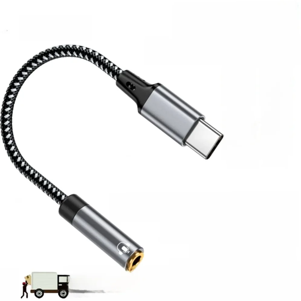 USB Typ C auf 3,5 mm Klinke Kopfhörer-Adapter USB-C 3,5 mm DAC Audiokabel Konverter für IPhone 15 Pro Samsung Galaxy Huawei Xiaomi