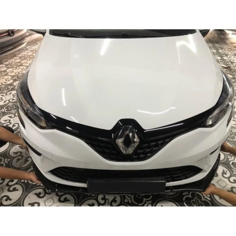 3 Pcs Front Bumper Lip For Renault Clio 5 2019-2022 Body Kit Car Accessories Spoiler Splitter Diffuser Flap Sport Exterior Parts