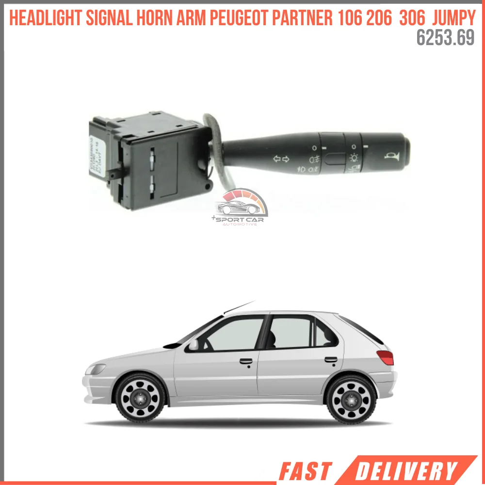 

For Headlight signal horn arm PEUGEOT PARTNER 106 206 (1998-2007) 306 (1993-2001) CITROEN CITROEN CITROEN JUMPY SAXO OEM 6253.69