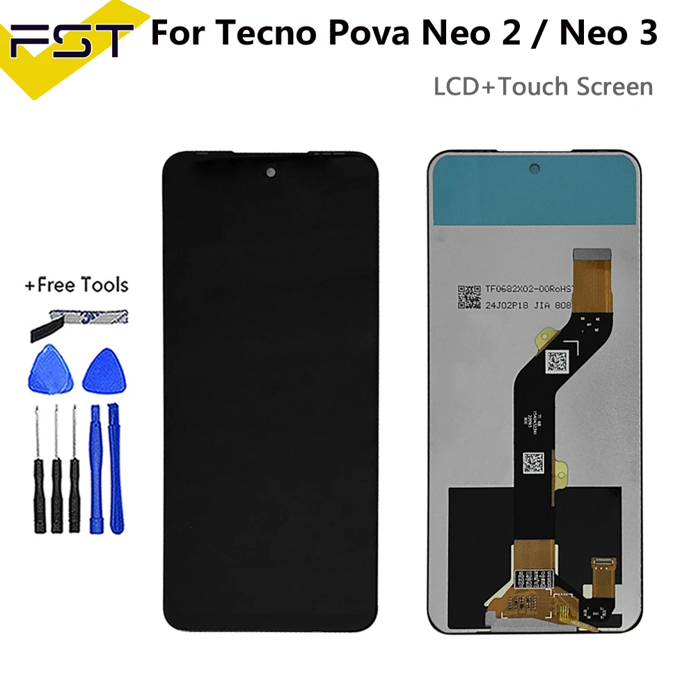 6.82'' Tested For Tecno Pova Neo 2 LCD LG6n Display Touch Screen Digitizer Assembly Replacement For Tecno Pova Neo3 LH6n LCD