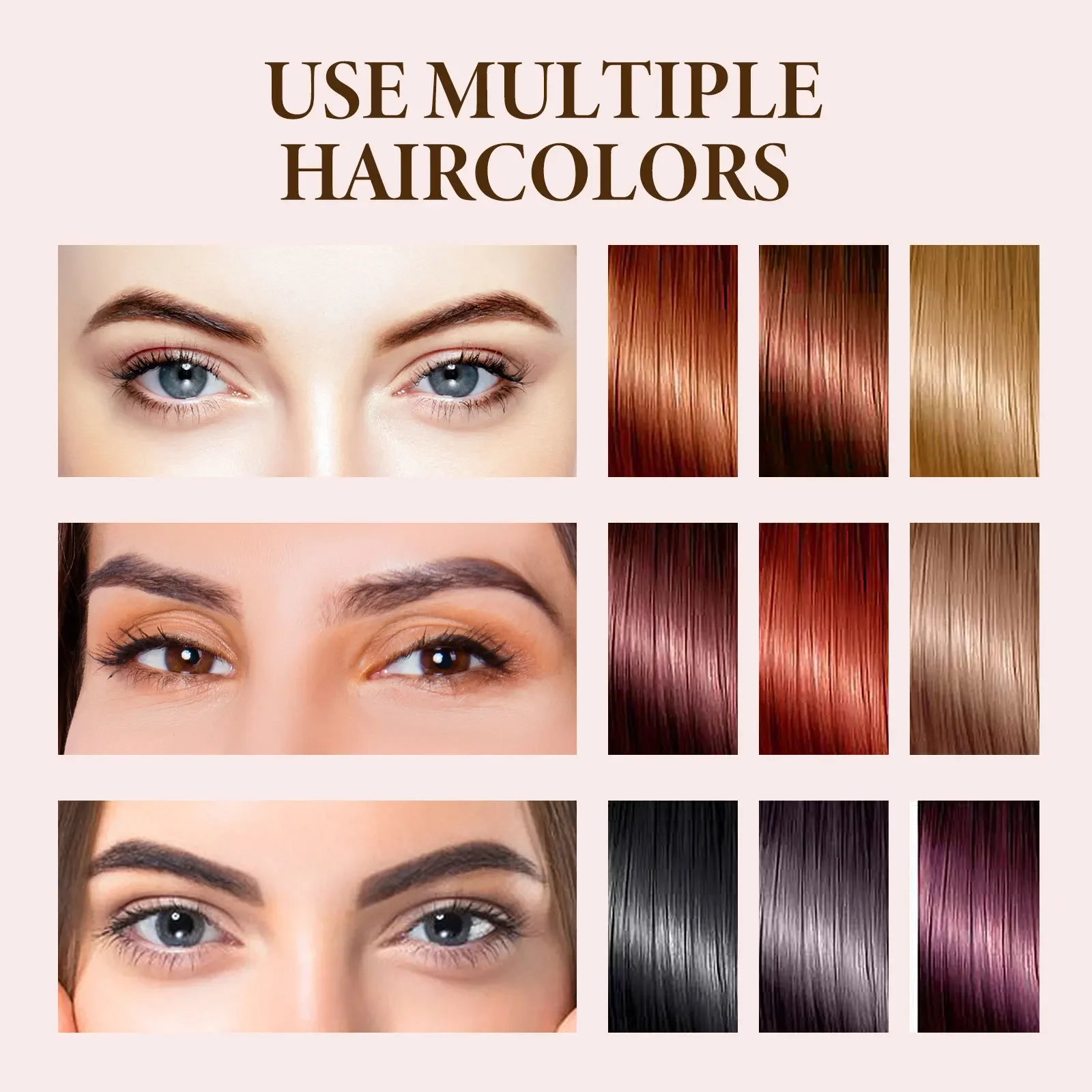 Mascara de teinture pour sourcils 2 en 1, teinte rapide et imperméable, Gel de teinture pour sourcils facile, Kit de teinte pour cils, crème de maquillage durable