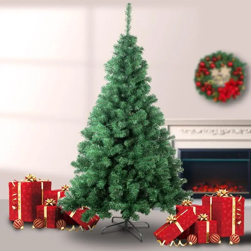 Christmas tree green Artificial fir Extra leaf filling foamm 120-240cm trees stand plastic/metallic