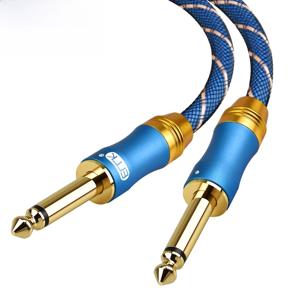 Kabel gitarowy EMK Mono 6.35mm 1/4 kabel Audio 6.35mm TS z męskiego na męskie przewód gitarowy do gitary elektrycznej, basu, klawiatury, wzmacniacza — zdjęcie produktu 7