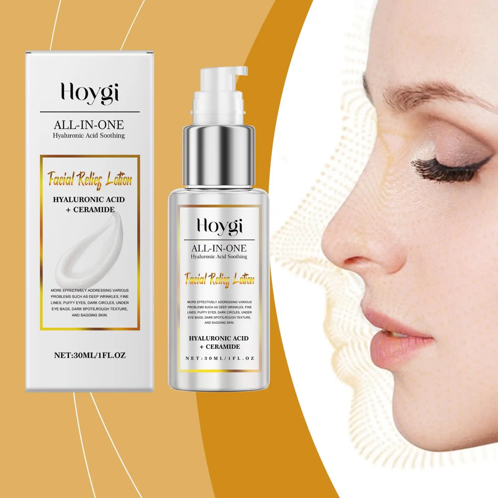 

Hoygi 30ml Hyaluronic Acid Face Lotion Moisturizing Facial Brighten Smooth Skin Radiant Improve Dullness Soothing Facial Lotion