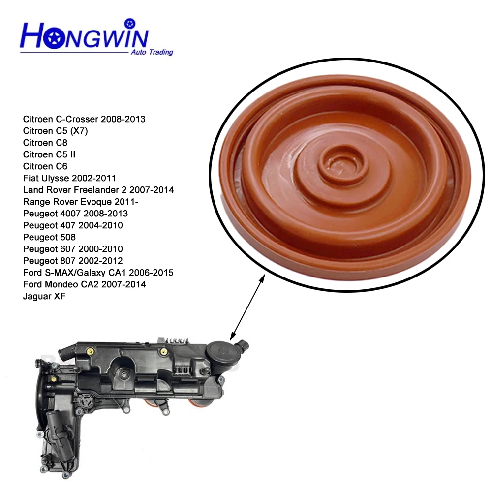 Membrana de cobertura de válvula lr00420, para citroen c-crosser c5 x7 c6 peugeot 4007 407 ford mondeo ca2 fiat ulysse jaguar 0248q0 mn 982031
