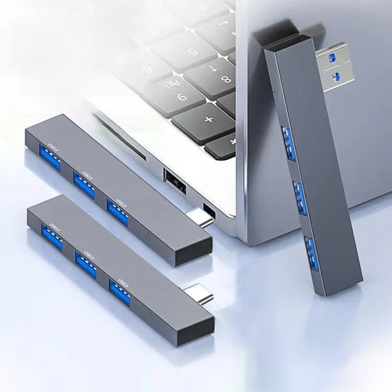 USB C HUB 3.0 Type C 3.1 4-portowy rozdzielacz USB Adapter OTG do Xiaomi Lenovo Macbook Pro 13 15 Air Pro Akcesoria komputerowe — zdjęcie 2