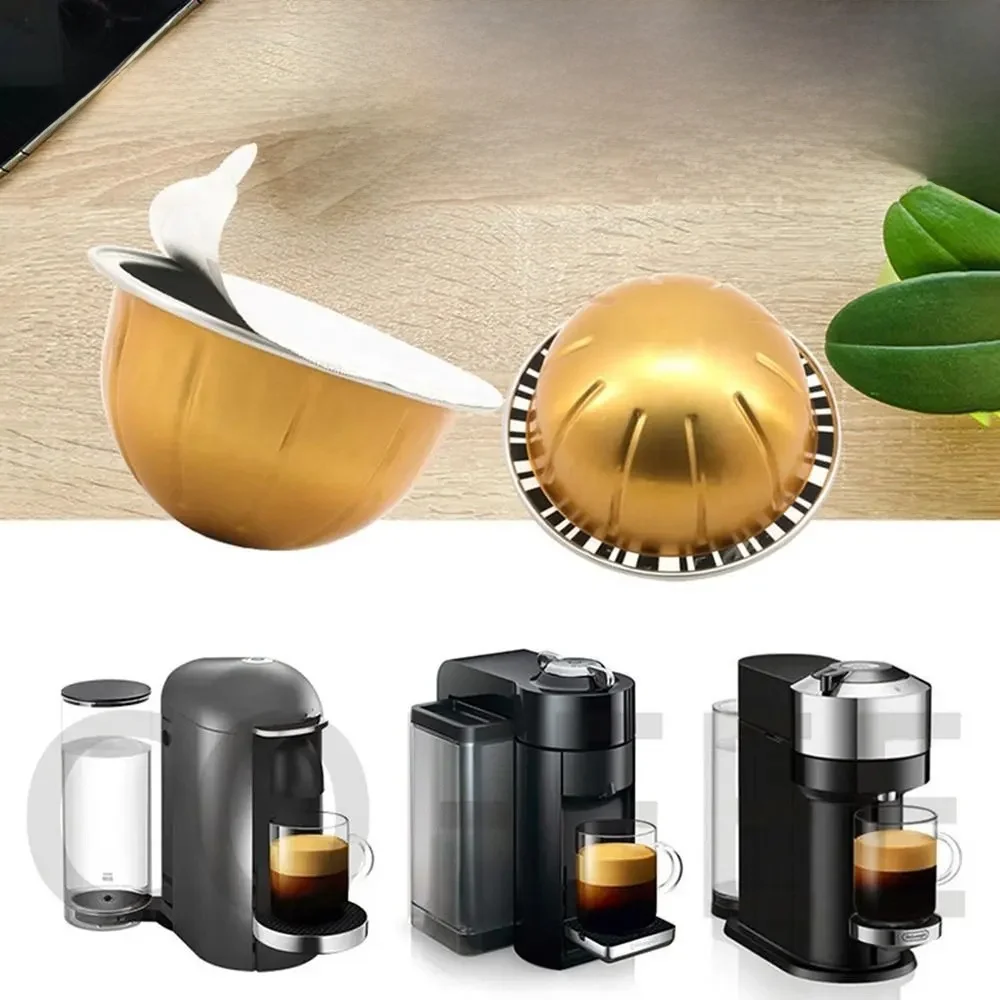 40/80/150/230ml réutilisable Portable scellé feuille d'étain tasse rechargeable café Capsule dosette pour Nespresso Vertuoline pour Vertuo prochain