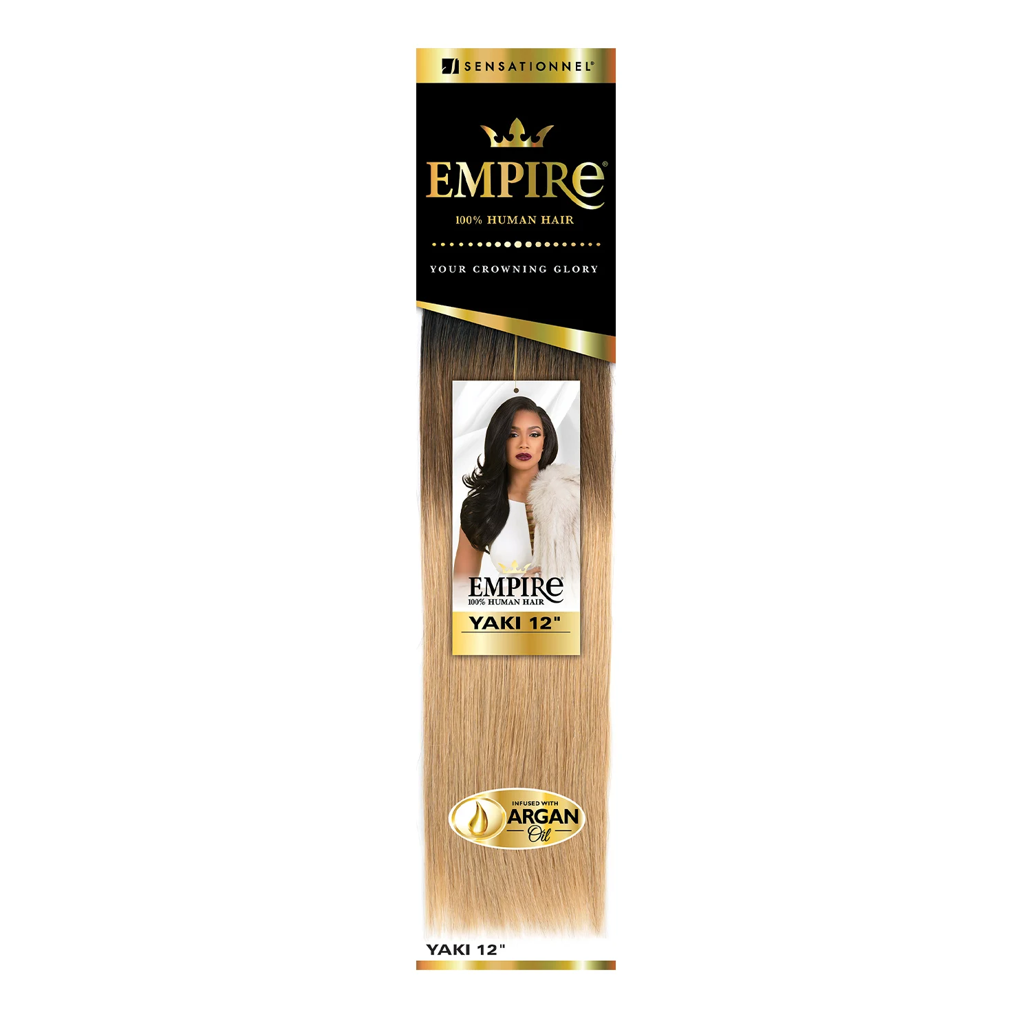 Sensationnel Empire Human Hair Weave Yaki Weaving - Textured Style, Quick Weave, Colorful Weave, Long lasting