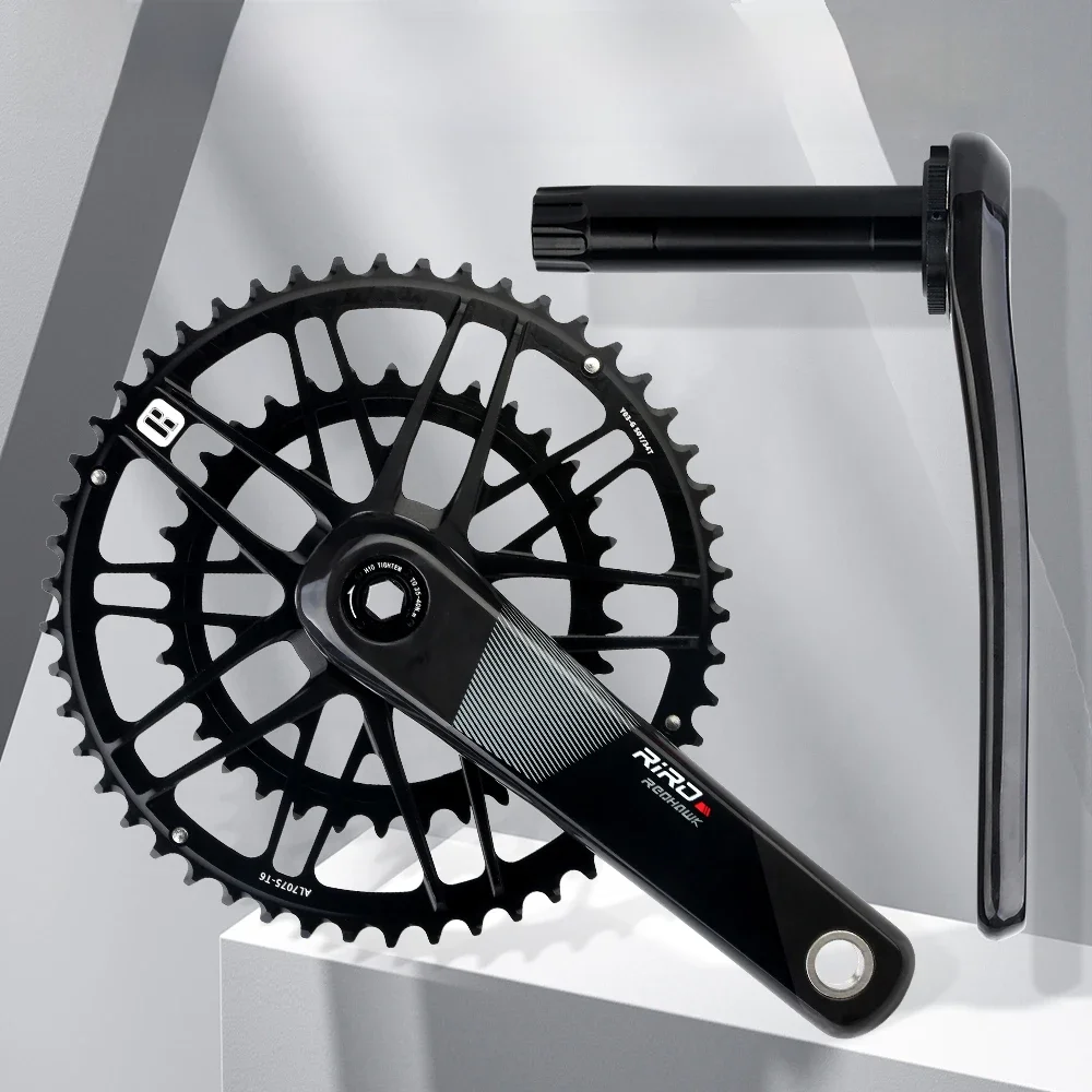 AliExpress riro RIRO Carbon Fiber Crank Road Bike 11/12 Speed 50-34/53-39T Direct Mount Bicycle UltraLight Crankset 170mm 46/48/50/52T Chainring