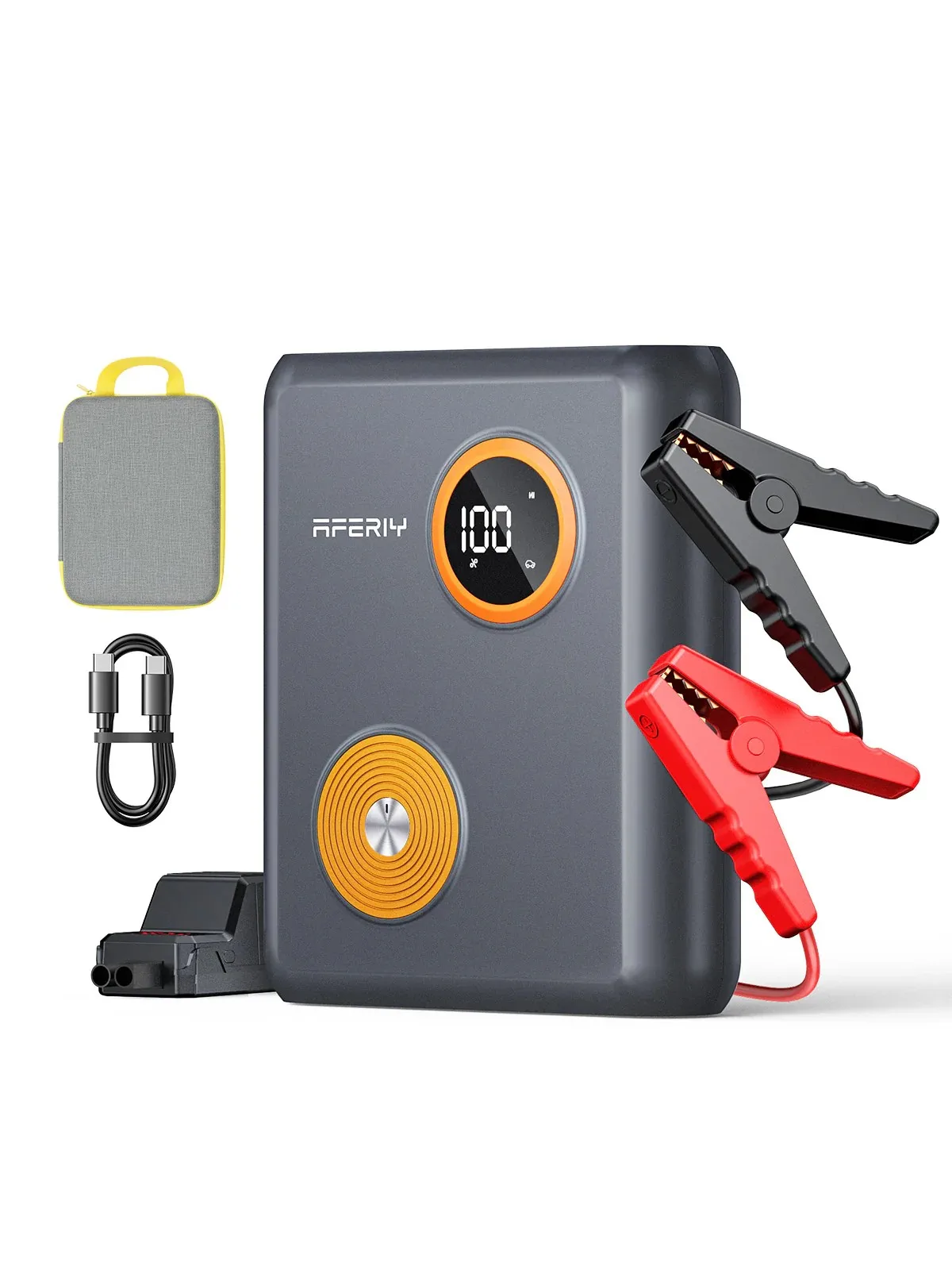 AFERIY GK03 Auto-Starthilfegerät 12V 2000A mit eingebautem Natrium-Ionen-Akku, 27500mAh Kapazität