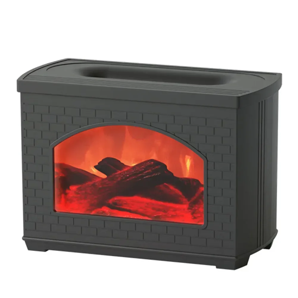 

New Simulated Fireplace Air Humidifier Flame Effect Aroma Oil Diffuser Home Aromatherapy Humidifiers Mist Sprayer Air Diffuser