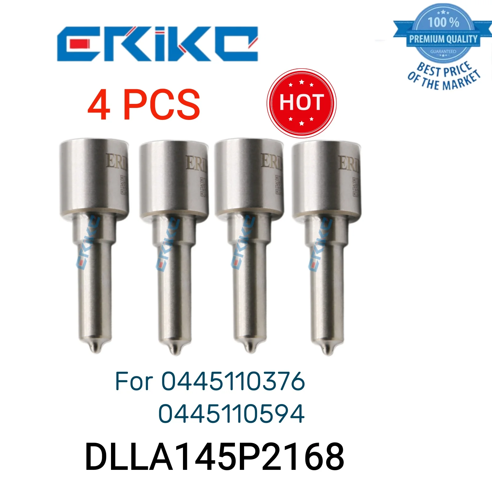 4 PCS DLLA145P2168 Diesel Injection Nozzle DLLA 145 P 2168 Nozzle Tip DLLA 145P2168 fit for 0445110376 594