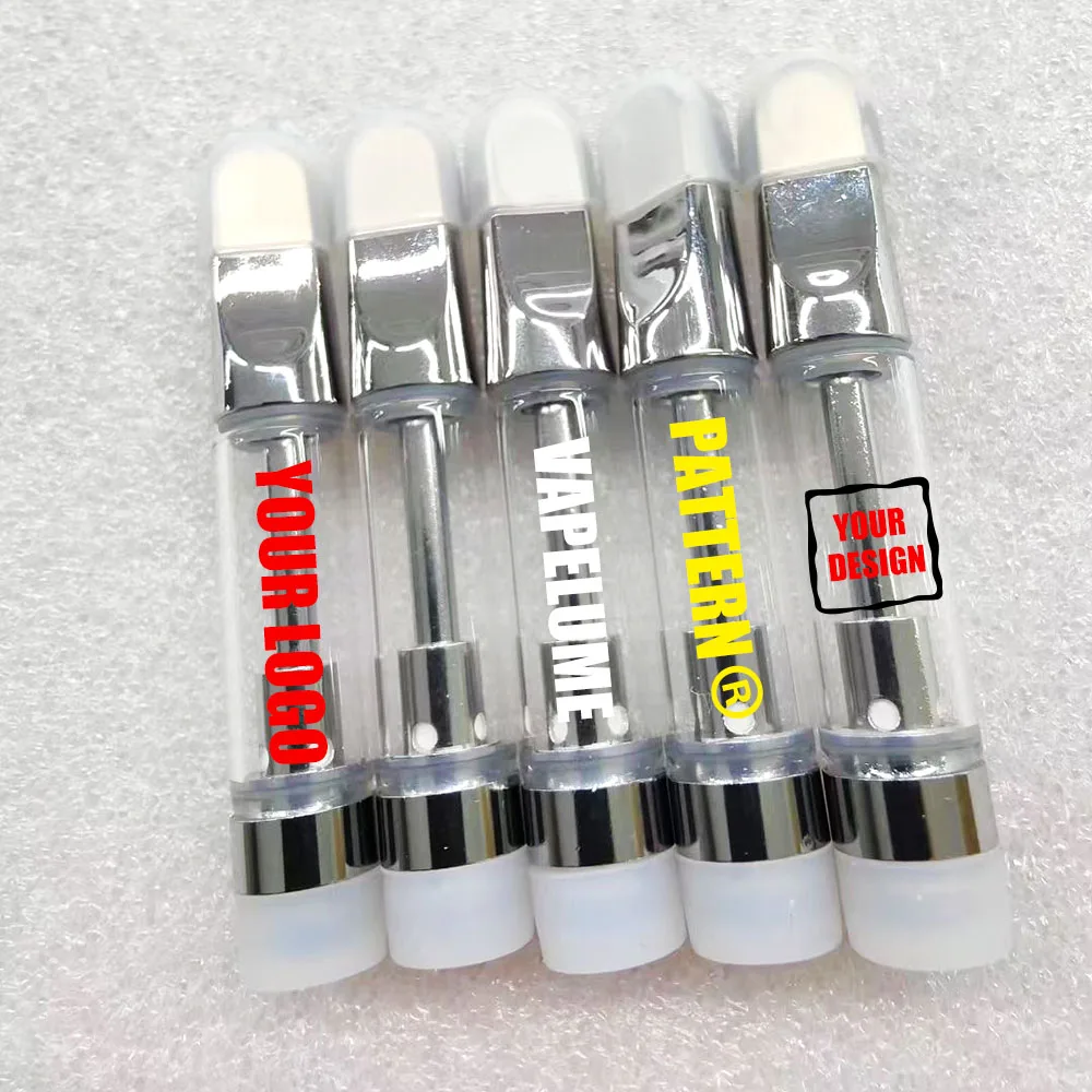 

1 мл серебряный пустой картридж 510 сменные электрические сигареты с резьбой толстый масляный бак для хранения пластиковая поп-топ коробка индивидуальный логотип