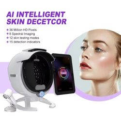 3D AI Face Skin Diagnostics Analyzer With Microscopic Detection 36 Million HD Pixel Facial Scanner Tester Skin Analysis Machine