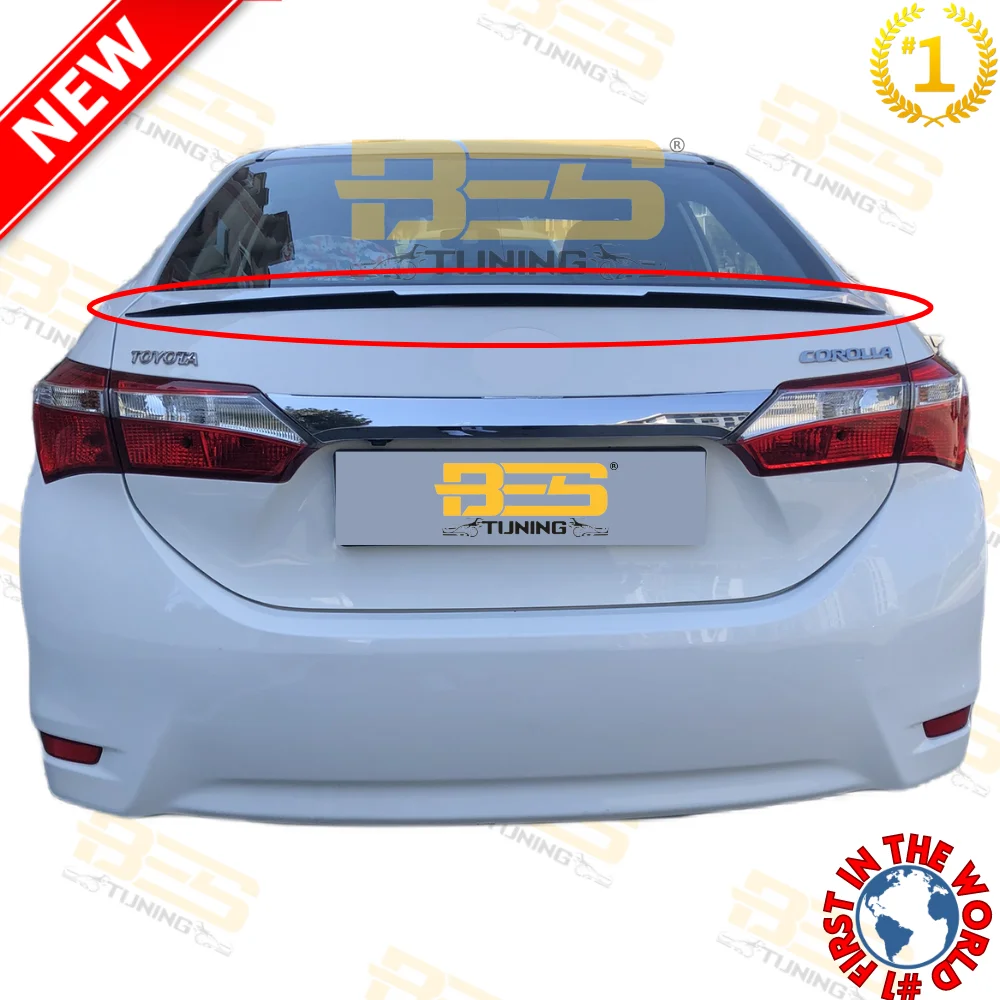 NEW Rear Trunk Bat Style Spoiler For Toyota Corolla 2012-2023 Car Accessories Lip Plastic Glossy Black Wing SportExterior Tuning