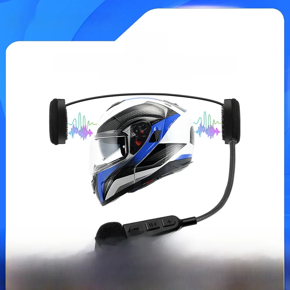 AliExpress kebidumei Bluetooth 5.3 Motorcycle Helmet Headset Wireless Riding Headphone Anti-interference Motor Bike Handsfree Helmet Headsets