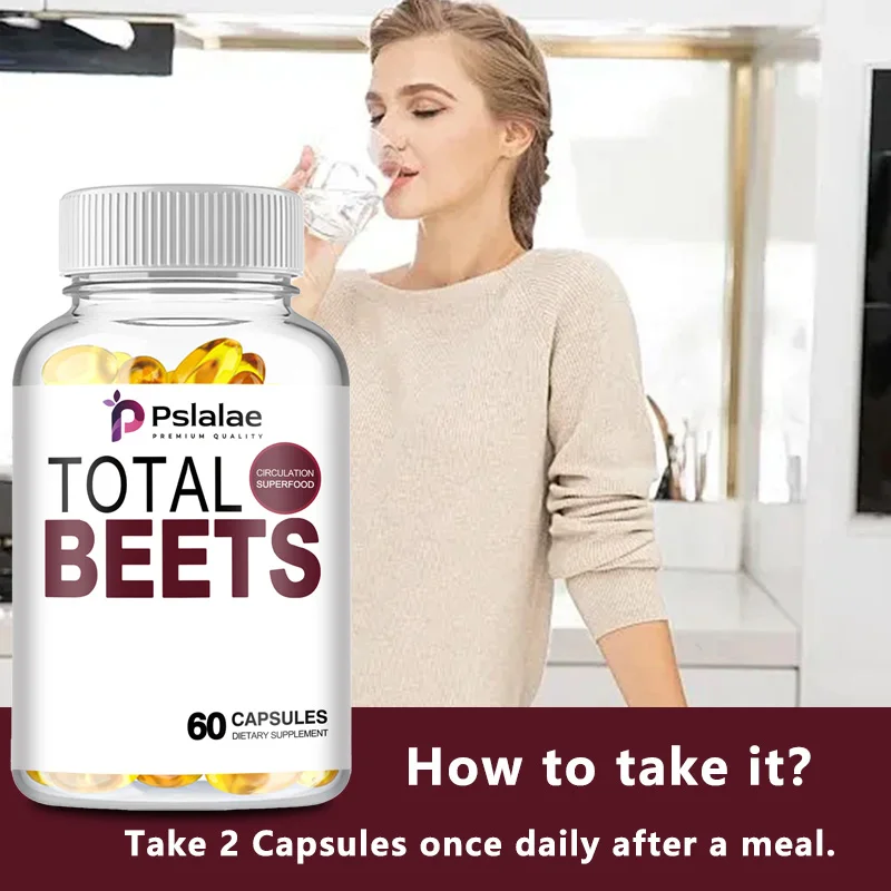 مكملات بنجر كاملة لتعزيز الطاقة والقدرة على التحمل وصحة القلب ودعم ضغط الدم وتحسين الدورة الدموية و 60 كبسولة #5