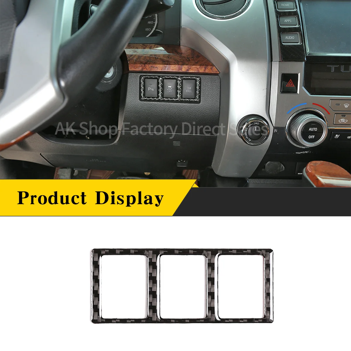 

For Toyota Tundra 2014-2018 Soft Carbon Fiber Car Drive Mode Switch Panel Decorative Sticker Protection Car Accessories