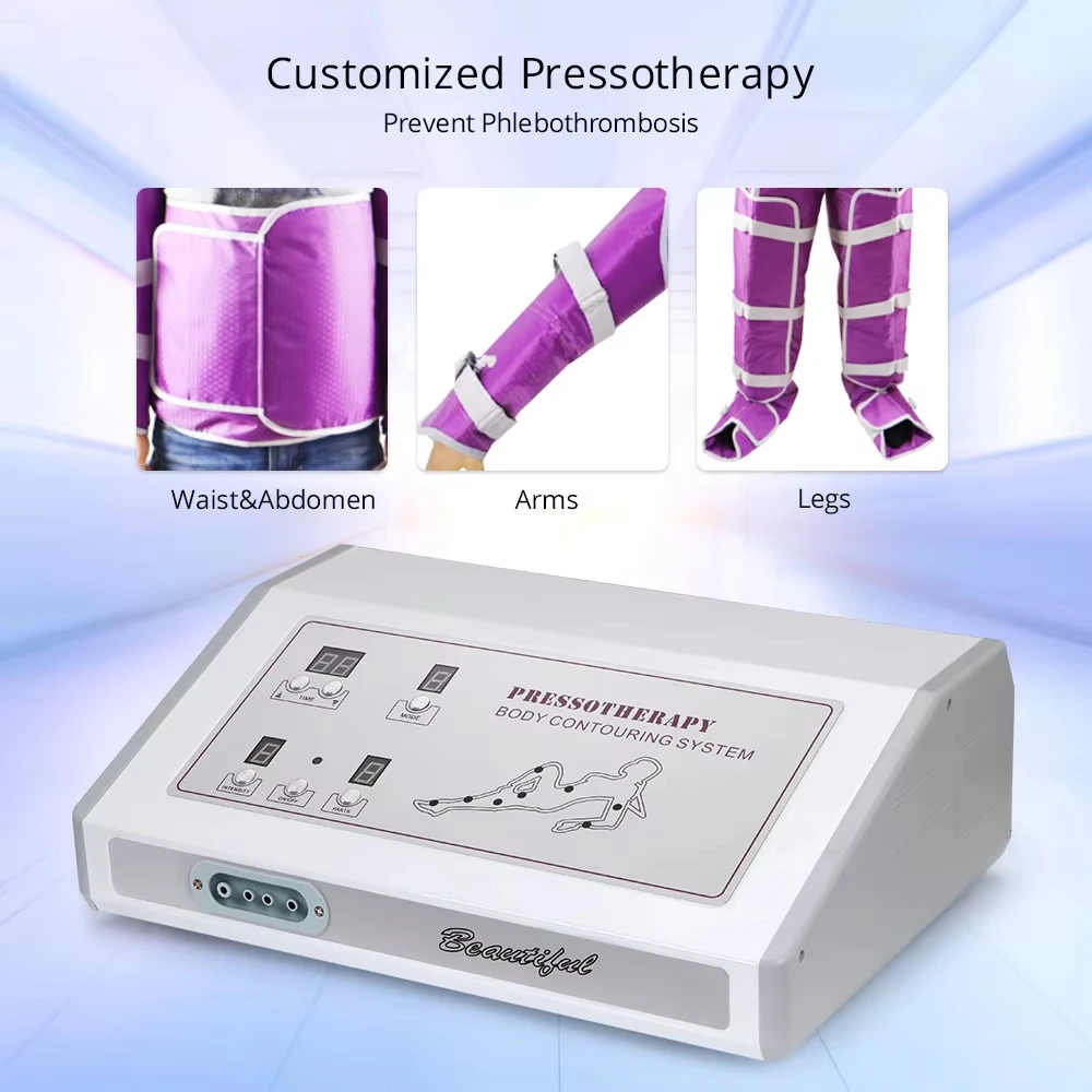 

2026 Air Wave Pressure Lymphatic Drainage Vacuum Therapy Pressotherapy Machine Muscle Relax Leg Waist Body Massage Air Compressi