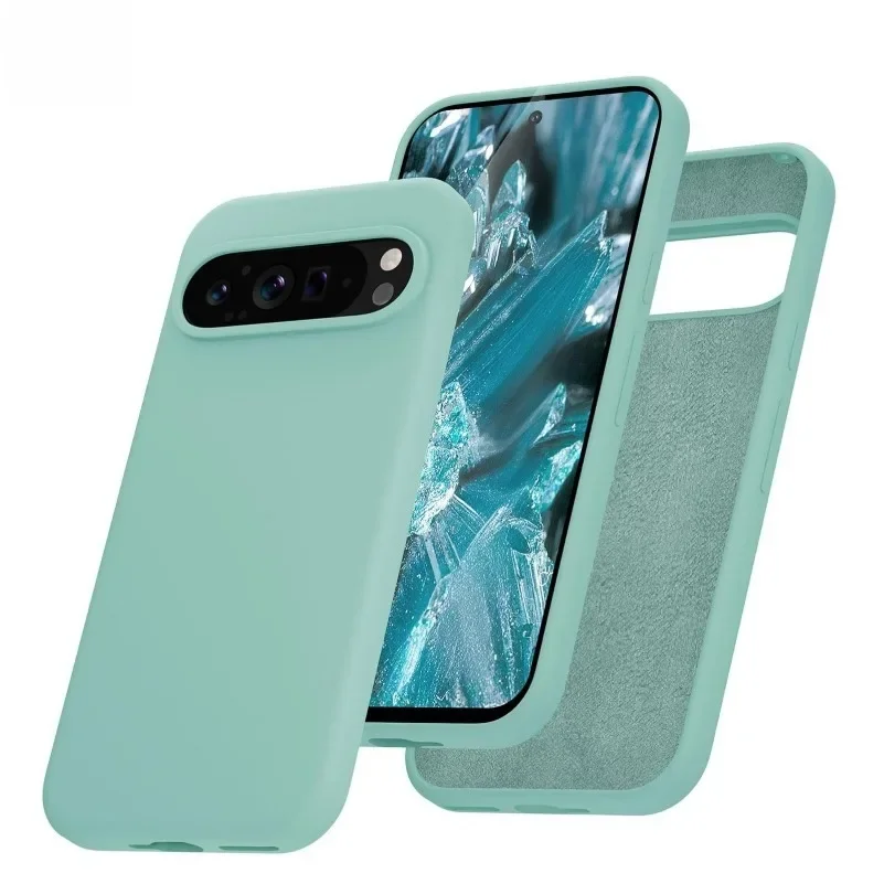 Capa de silicone líquido de moda para google pixel 9 pro xl 8a 7a 6a 5a, capa macia tpu para google