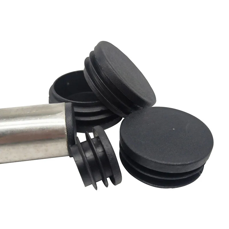 10mm-140mm Round Plastic Black Blanking End Inserts Plug Bung Cap Caps Tube Pipe 10-100mm 1/4/10/20/50/100Pcs