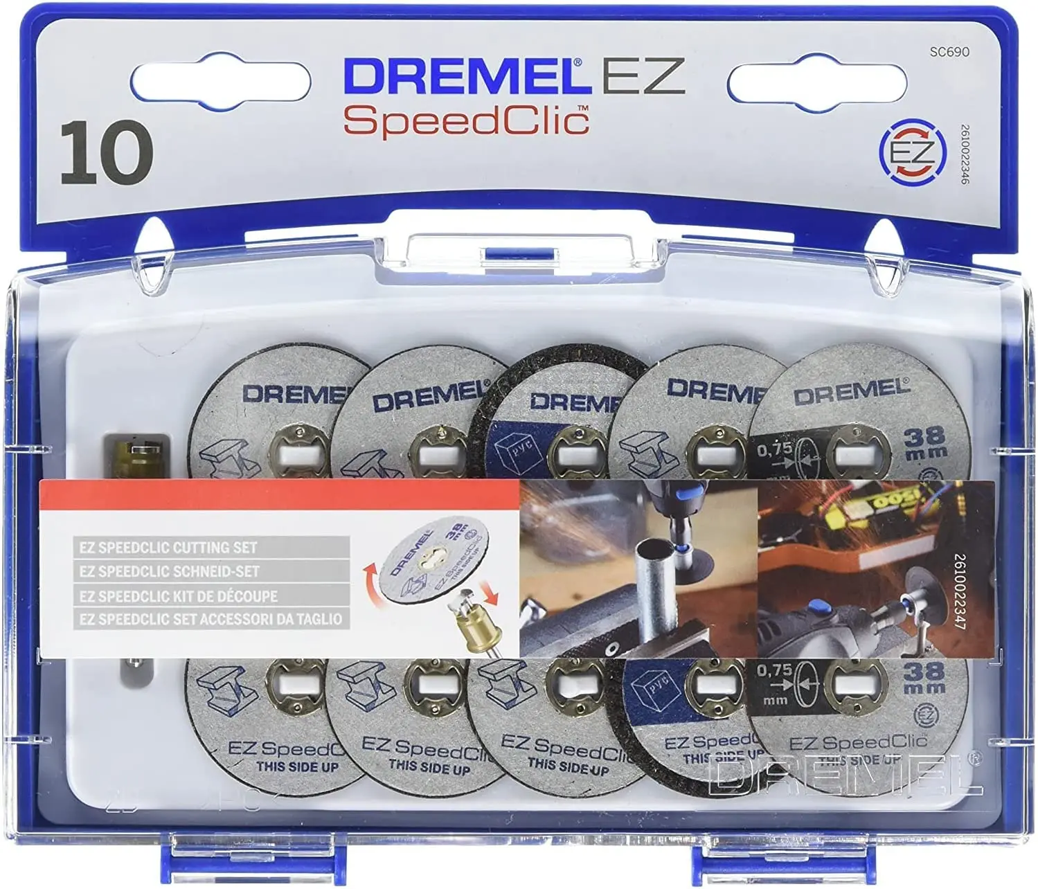 Dremel SC690 EZ SpeedClic Cutting Set 38mm Dremel Sc690 Acc Set SpedClic Cutting Access Set 3.2mm Shank 11 Pcs