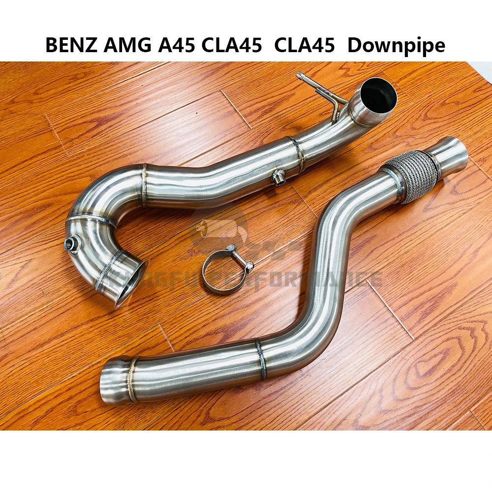 

KUNGFU PERFORMANCE 3.5" SS304 Exhaust Decat Downpipe FOR MER CEDES A CLASS W176 A45 CLA45 AMG 2013-2018