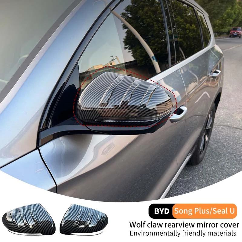 

For Byd Yuan Plus Atto 3/Song Plus Seal U 2021-2025 Car Rearview Mirror Cover Protective Case Scratch Wear resistant Accessorie