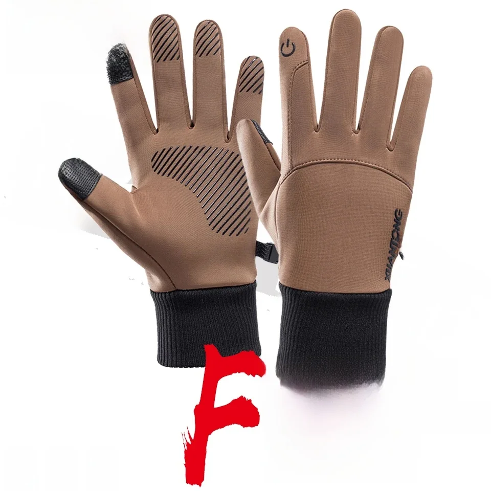 AliExpress WALK FISH Fleece Fishing Gloves Non-slip Thermal Touch Screen Windproof Waterproof Men Running Skiing Bicycle Motorcycle Gloves
