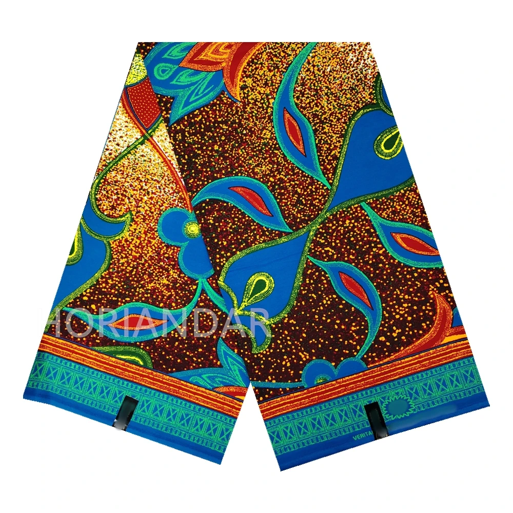 قماش Hollandais الهولندي الحقيقي جودة مطبوعة قماش أفريقي أصلي مضمون لفستان 100% قطن شمع حقيقي #3