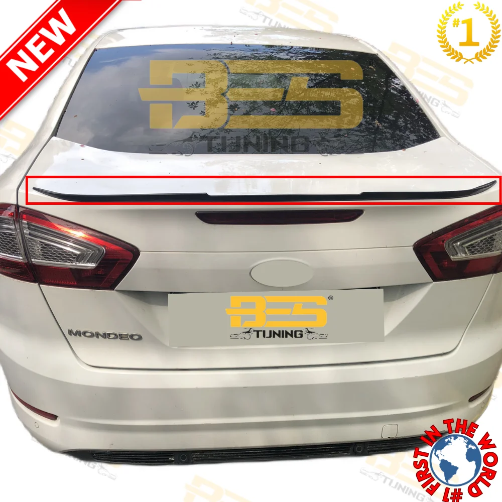 NEW Rear Trunk Bat Style Spoiler For Ford Mondeo Car Accessories Lip Plastic Glossy Black Wing Exterior Parts Tuning