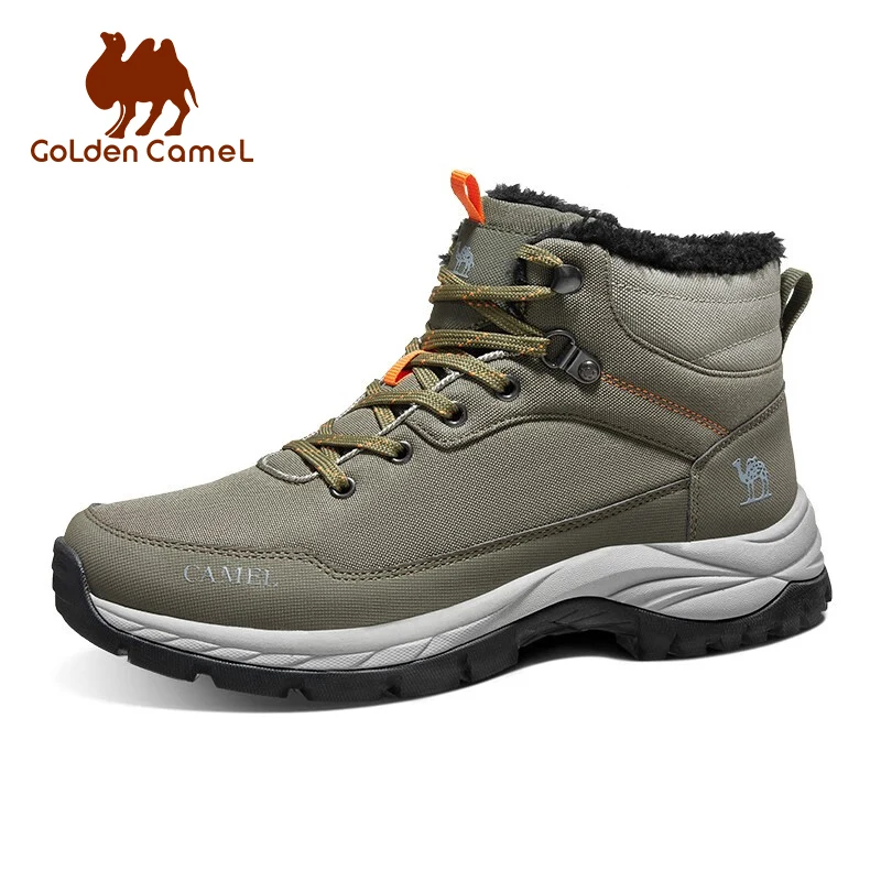 Golden Camel Hiking Shoes Winter Warm Walking Jogging Hightop Outdoor Big Size Sport Boots Climbing Sneakers Waterproof