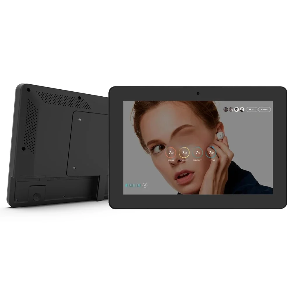10 inch PoE industry tablet wall mounted Android 11, wIfi, RJ45, BT, VESA, customized bracket-best tablet for industrial use
