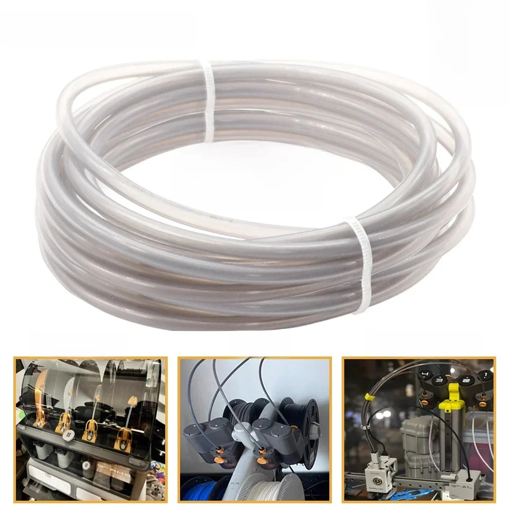 Do Bambu Lab Ptfe Tube ID2.5mm OD4mm P1P AMS A1 Mini 3D Printer Teflonto Pipe 1.75mm Bambulab Parts Ptfe Tube 4m Grey AMS LITE — zdjęcie produktu 7