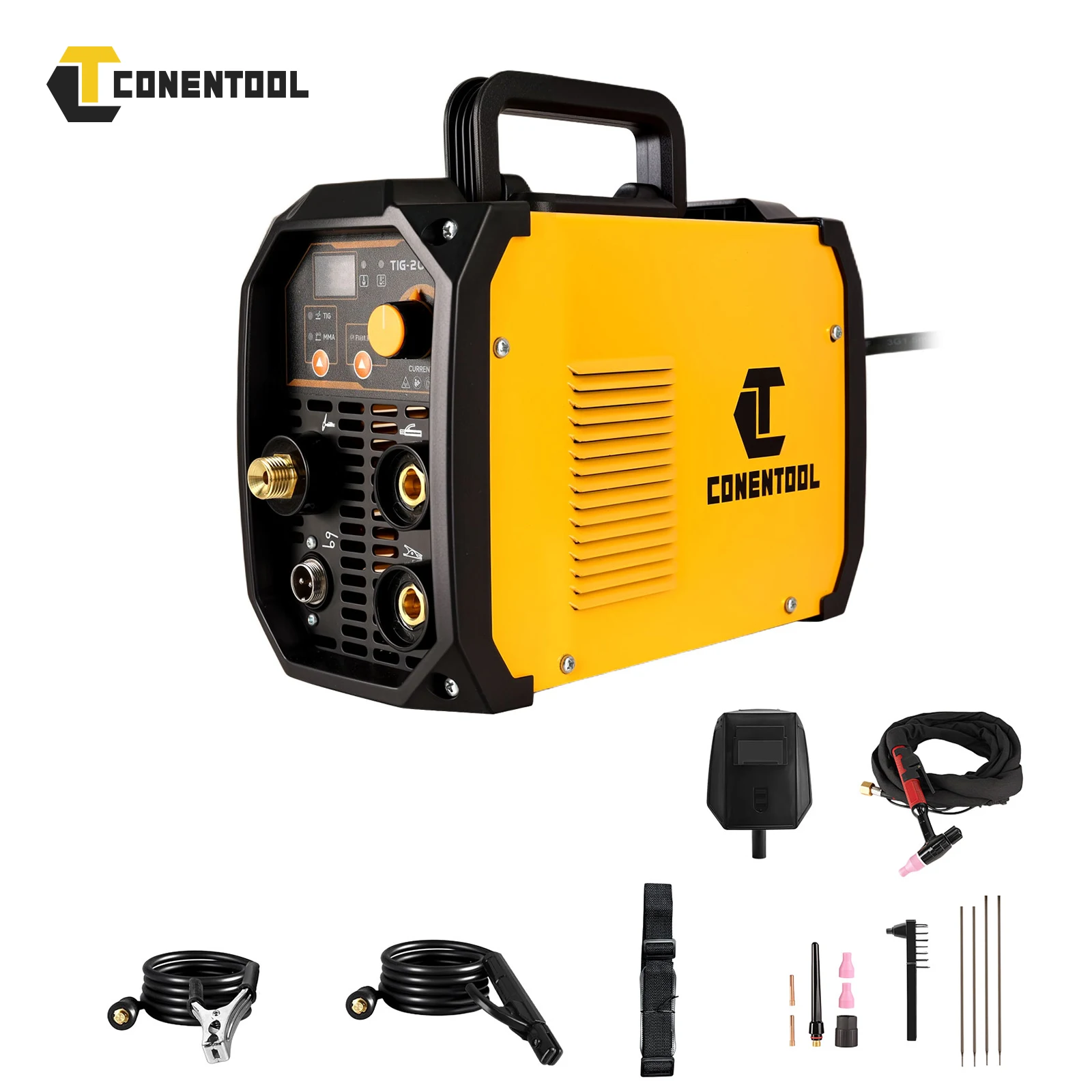 CONENTOOL 200A Poste à souder TIG 220V MMA, Machine de soudage électrique à onduleur IGBT pour le bricolage, acier au carbone, fer, acier inoxydable