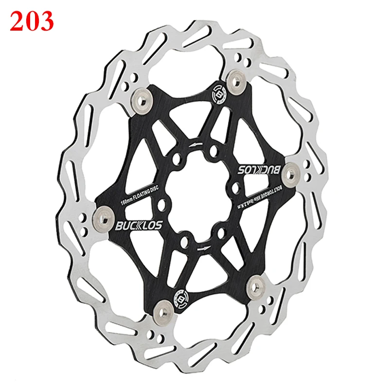 2PC BUCKLOS Fiets Schijfrem 160/180/203 Fiets Drijvende Rotors Rvs Mountainbike Remrotor Mtb rotoren Deel 1PC