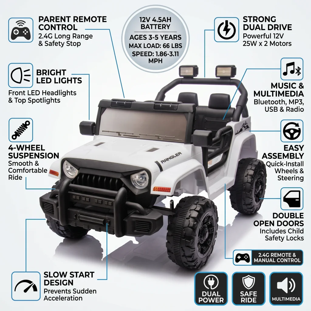 Kids Toys Start With X - 12V Kids Electric Ride On Car