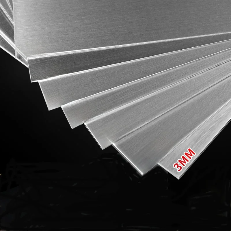 Pâté carrée en acier inoxydable 304, 100x100mm, 200x200mm, 200x300mm, plaque plate en métal brossé poli, épaisseur 0.5/0.8/1/2/3mm