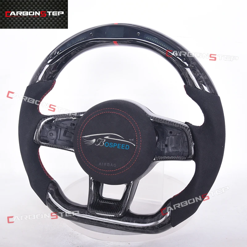 

Carbon Fiber Steering Wheel For Volkswagen VW Golf R 7 MK7 GTI GTS GTE GTD Suede Leather Custom Car VW Accessories Interior