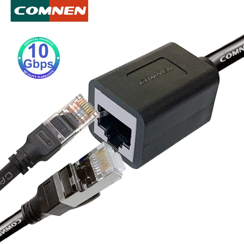 COMNEN Cat7 Ethernet Extension Cable RJ45 Cat7/Cat6 Male to Female Rj45 Ethernet Extender Adapter for PC Laptop Ethernet Cable