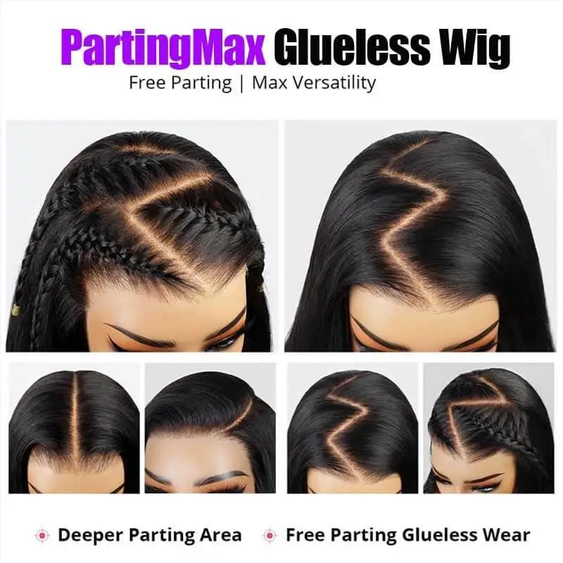 Megalook 13x6 Glueless Lace Frontal Wig Ear To Ear HD Lace Skin Melted Bye Bye Knots  Straight Human Hair Wigs with Drawstring