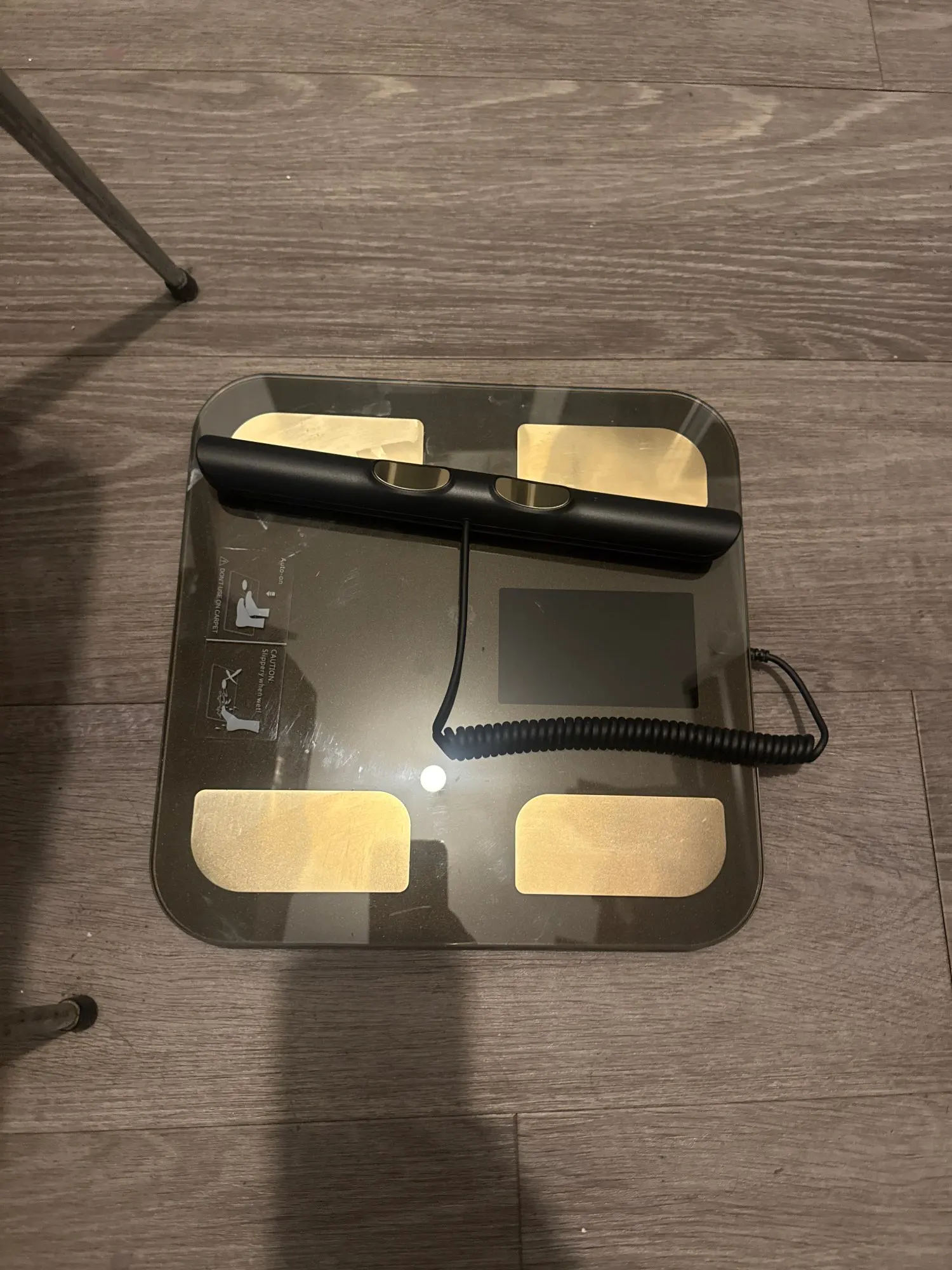Smart Body Composition Scale with Handheld Sensor – 1.5 m Spiral Cable | Fitness & Health Tracker