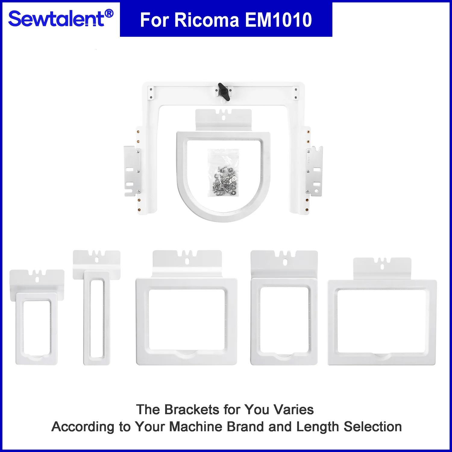 

6in1 magnetic fast frame Kit Mighty Hoop Master MaggieFrame fit for Ricoma Creator EM1010-7S/8S/10S Embroidery Machines