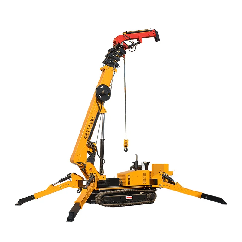 Hydraulic 5Ton Crawler Crane Multi-Functional 3Ton Mini Spider Crane Remote Control Collapsible Spider Crane For Sale