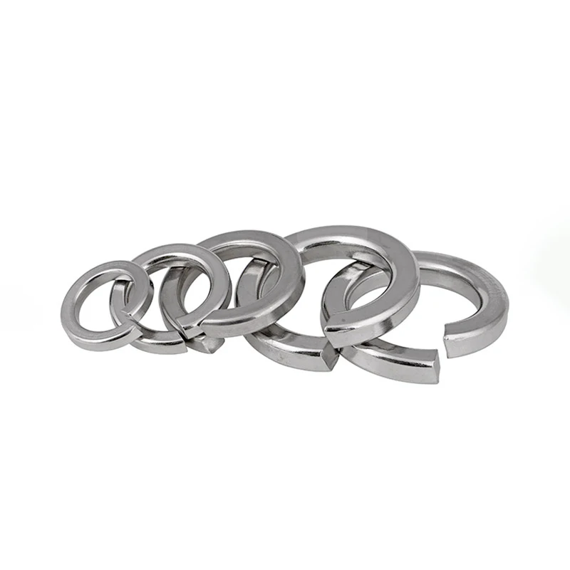 5-50 Con M1.6-M30 304/316/201 Lò Xo Thép Không Gỉ Chia Khóa Máy Giặt Co Giãn Gioăng Đệm Dày Kim Loại Tròn Mùa Xuân máy Giặt