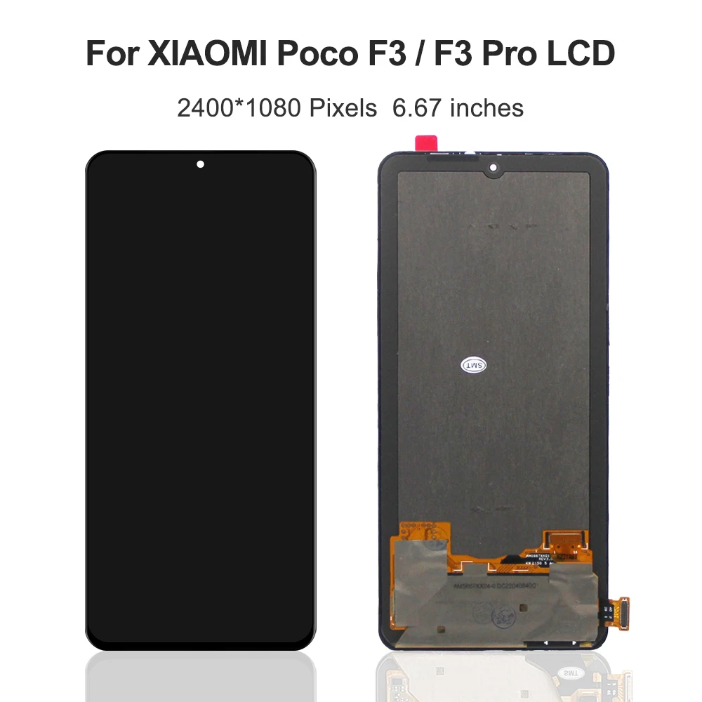 For Xiaomi Poco F3 6.67\'\'For  Mi PocoF3 M2012K11AG LCD Display Touch Screen Digitizer Assembly Replacement